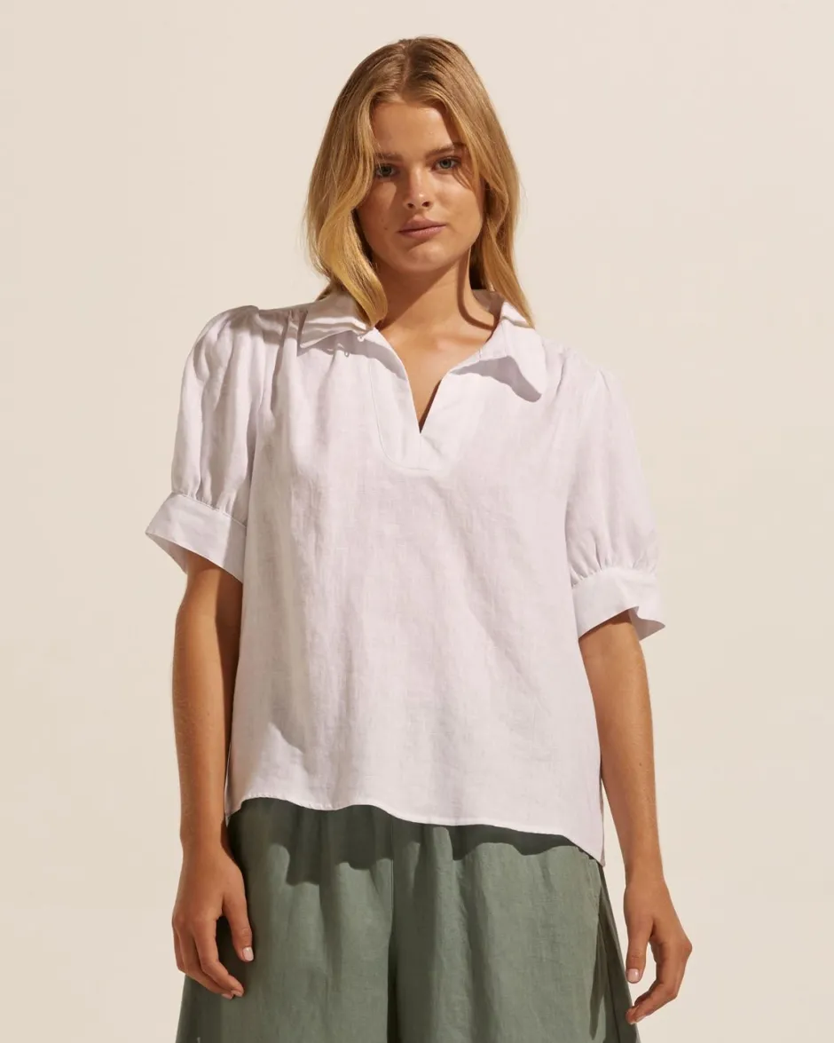 zoe kratzmann Tops|Serene Top-Porcelain