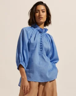 zoe kratzmann Tops|Siesta Top-Azure