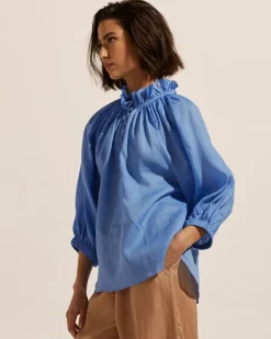 zoe kratzmann Tops|Siesta Top-Azure