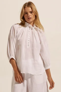 zoe kratzmann Tops|Siesta Top-Porcelain