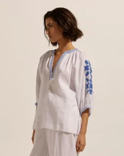 zoe kratzmann Tops|Solitude Top-Azure