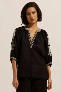 zoe kratzmann Tops|Solitude Top-Black