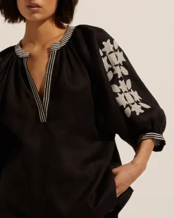 zoe kratzmann Tops|Solitude Top-Black
