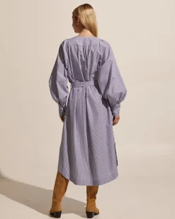 zoe kratzmann Dresses|Standpoint Dress-Navy Stripe
