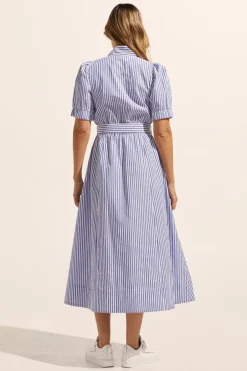 zoe kratzmann Dresses|Starling Dress-Cobalt Stripe