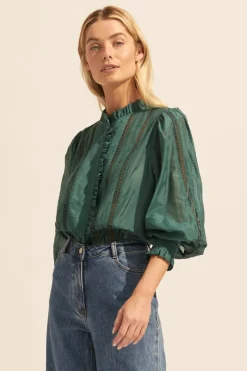 zoe kratzmann Tops|Swoon Top-Green