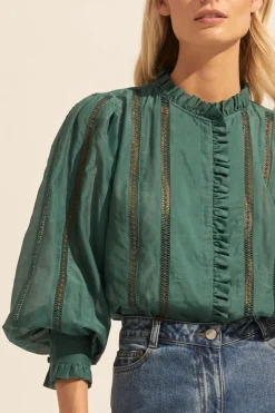 zoe kratzmann Tops|Swoon Top-Green