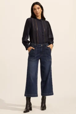 zoe kratzmann Tops|Swoon Top-Indigo
