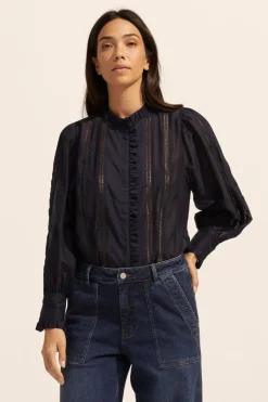 zoe kratzmann Tops|Swoon Top-Indigo