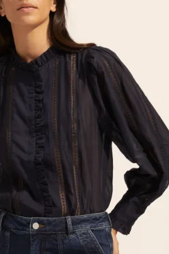 zoe kratzmann Tops|Swoon Top-Indigo