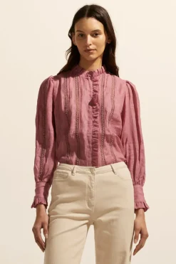 zoe kratzmann Tops|Swoon Top-Magenta