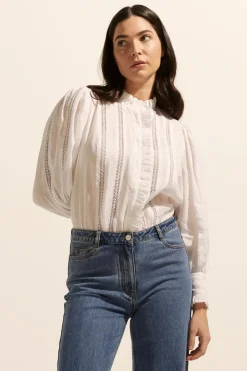zoe kratzmann Tops|Swoon Top-Porcelain