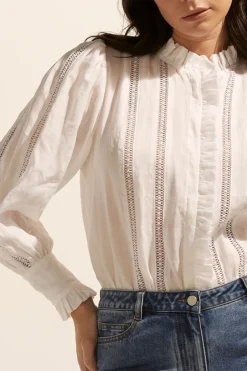 zoe kratzmann Tops|Swoon Top-Porcelain