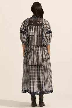 zoe kratzmann Dresses|Tactic Dress-Indigo Check