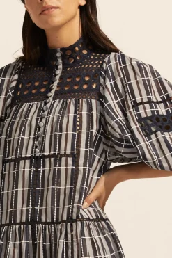 zoe kratzmann Dresses|Tactic Dress-Indigo Check