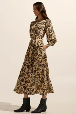 zoe kratzmann Dresses|Tangent Dress-Ochre Floral