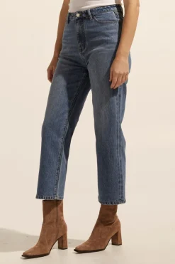 zoe kratzmann Bottoms|Tariff Jean-Mid Wash Denim
