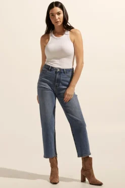 zoe kratzmann Bottoms|Tariff Jean-Mid Wash Denim
