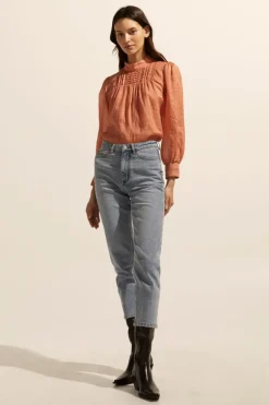 zoe kratzmann Bottoms|Tariff Jean-Washed Denim