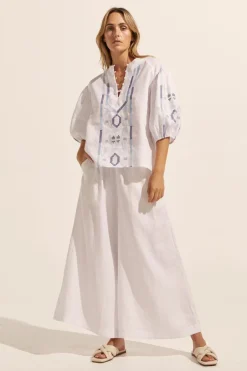 zoe kratzmann Tops|Theme Top-Azure Embroid