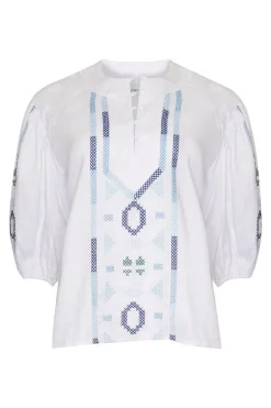 zoe kratzmann Tops|Theme Top-Azure Embroid
