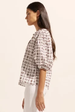 zoe kratzmann Tops|Theme Top-Carob Embroid