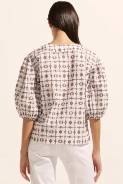 zoe kratzmann Tops|Theme Top-Carob Embroid