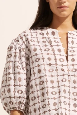 zoe kratzmann Tops|Theme Top-Carob Embroid