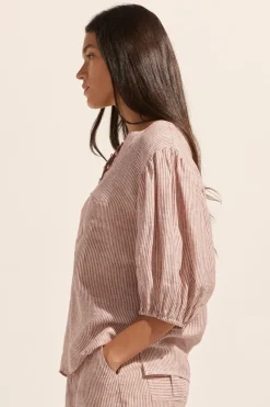 zoe kratzmann Tops|Theme Top-Ginger Stripe