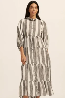 zoe kratzmann Dresses|Toast Dress-Black Wide Stripe