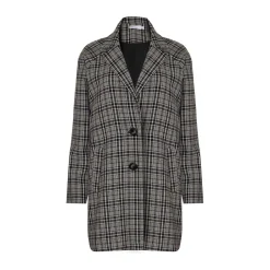 zoe kratzmann Coats|Transit Coat-Black Check