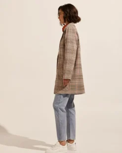 zoe kratzmann Coats|Transit Coat-Musk Check