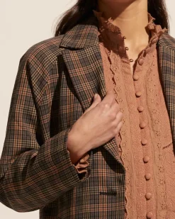zoe kratzmann Coats|Transit Coat-Toasted Check