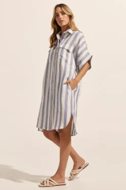 zoe kratzmann Dresses|Troppo Dress-Wide Ocean