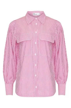 zoe kratzmann Tops|Underpin Top-Magenta Stripe