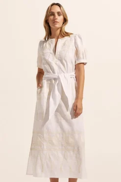 zoe kratzmann Dresses|Unify Dress-Porcelain Embroid