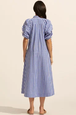 zoe kratzmann Dresses|Urge Dress-Azure Gingham Check