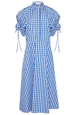 zoe kratzmann Dresses|Urge Dress-Azure Gingham Check