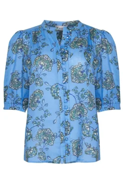 zoe kratzmann Tops|Virtue Top-Azure Botanic